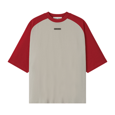 Fear of God Essentials Baseball Tee 'Smoke Grey / Crimson'