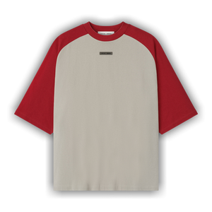 Fear of God Essentials Baseball Tee 'Smoke Grey / Crimson'