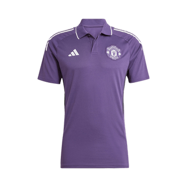 Adidas Manchester United Tiro 25 Competition Polo Shirt 'Aurora Plum/Black/White'
