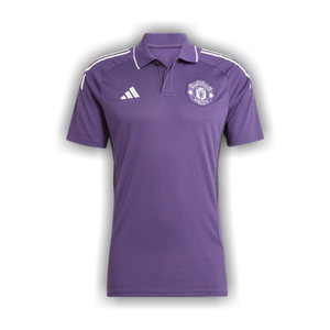 Adidas Manchester United Tiro 25 Competition Polo Shirt 'Aurora Plum/Black/White'