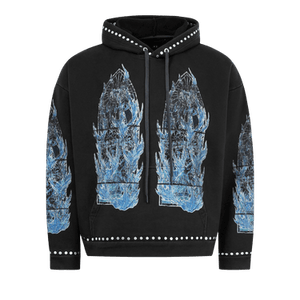 Who Decides War Flame Glass Hooded Pullover 'Coal'