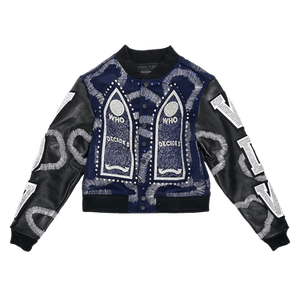 Who Decides War Hardware Cathedral Varsity Jacket 'Coal/Indigo'