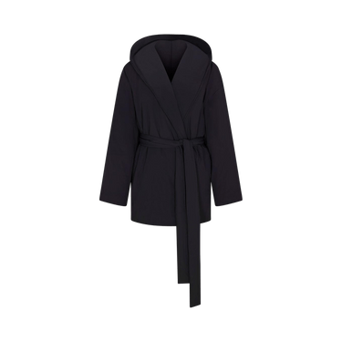NikeSKIMS Woven Nylon Wrap Coat 'Obsidian/Obsidian'