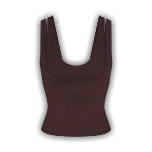NikeSKIMS Matte Double-Strap Scoop Tank Top 'Dark Sepia/Dark Sepia/Dark Sepia'