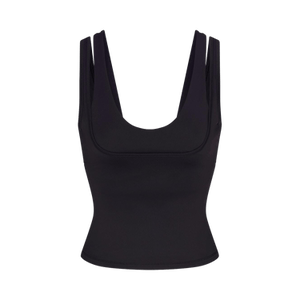 NikeSKIMS Matte Double-Strap Scoop Tank Top 'Obsidian/Obsidian'
