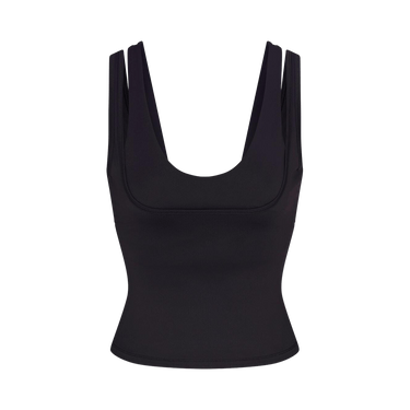 NikeSKIMS Matte Double-Strap Scoop Tank Top 'Obsidian/Obsidian'