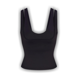 NikeSKIMS Matte Double-Strap Scoop Tank Top 'Obsidian/Obsidian'