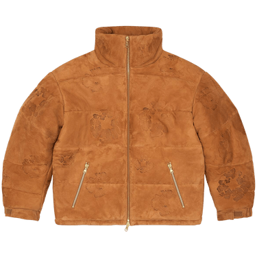 Denim Tears Embossed Leather Wreath Puffer 'Brown'