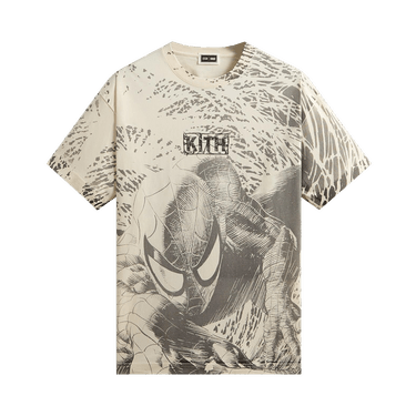 Kith x Marvel Spiderman All-Over Printed Vintage Tee 'Black'