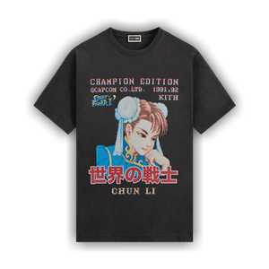 Kith x Capcom Chun Li Champion Edition Vintage Tee 'Black'