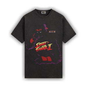 Kith x Capcom Ryu Needle Point Vintage Tee 'Black'