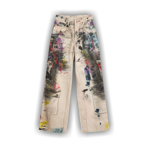 Acne Studios 1981 Baggy Fit Jeans 'White/Multi'