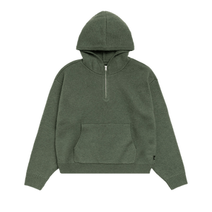 Stussy Quarter Zip Knit Hoodie 'Green'