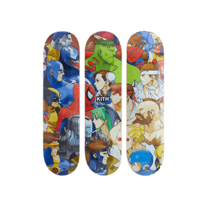 Kith x Marvel vs. Capcom Triptych Set of 3 Skate Deck 'Multicolor'
