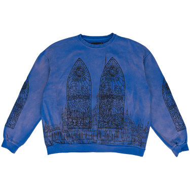 Who Decides War Cathedral Pullover Sweater 'Blue'