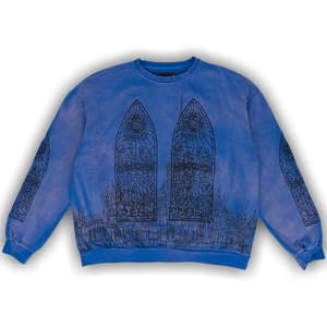 Who Decides War Cathedral Pullover Sweater 'Blue'