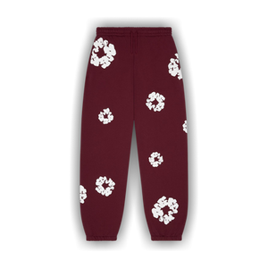 Denim Tears Cotton Wreath Sweatpants 'Burgundy'