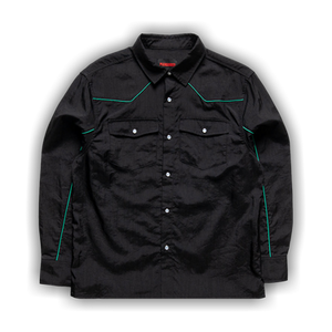 Pleasures Nylon Western Button Up 'Black'