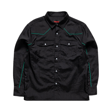 Pleasures Nylon Western Button Up 'Black'