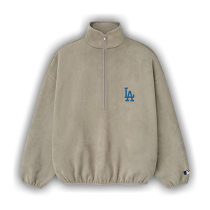 Fear of God Essentials Dodgers Suede Fleece Modern Half Zip 'Seal'