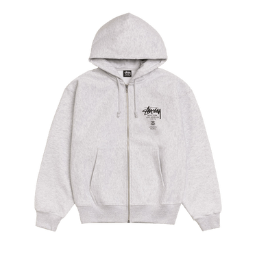 Stussy World Tour Zip Hoodie 'Ash Heather'