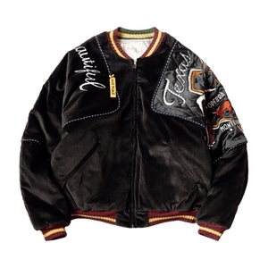 Kapital Velveteen Sham Bomber Jacket 'Black'