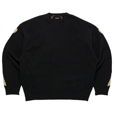 Kapital 5G Wool Bone Crew Sweater 'Black'