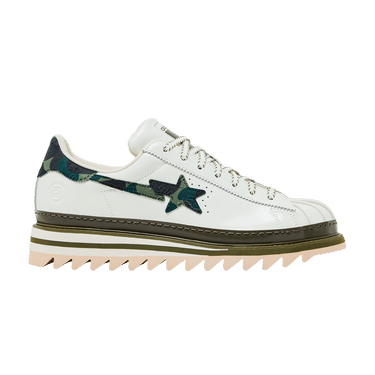 CLOT x BAPE x adidas Superstar 'Off White Olive Cargo'