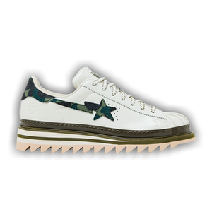 CLOT x BAPE x adidas Superstar 'Off White Olive Cargo'