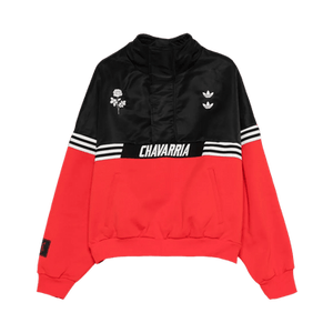 Adidas x Willy Chavarria Gomez Half Zip Coat 'Black/Red'