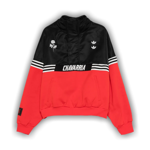 Adidas x Willy Chavarria Gomez Half Zip Coat 'Black/Red'