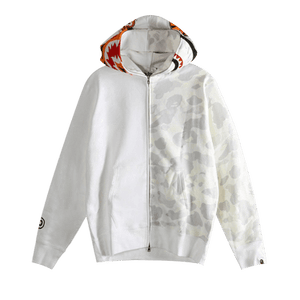 BAPE City Camo Tiger Shark Full Zip Hoodie 'White'