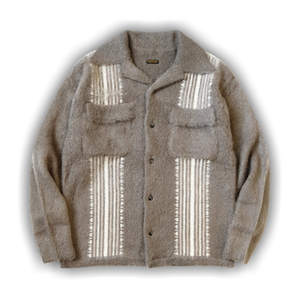 Kapital 7G Mohair Knit Board Shirt 'Mocha Beige'