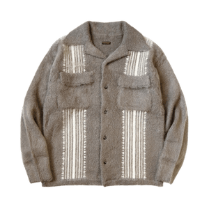 Kapital 7G Mohair Knit Board Shirt 'Mocha Beige'
