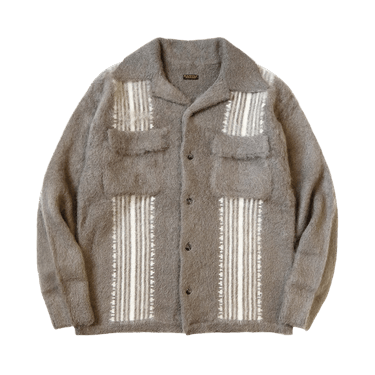 Kapital 7G Mohair Knit Board Shirt 'Mocha Beige'