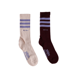 Adidas x Wales Bonner 3 Stripe Sock 'Maroon/Wonder Quartz'