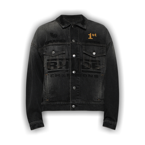 Rhude Tire Denim Trucker Jacket 'Agoura Black'