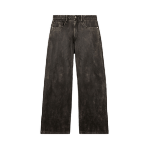 Palm Angels Curved Logo Coated Pants 'Dark Grey'