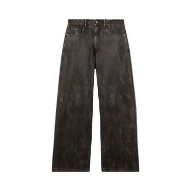 Palm Angels Curved Logo Coated Pants 'Dark Grey'