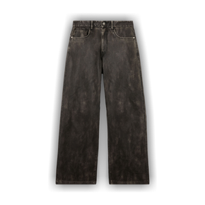 Palm Angels Curved Logo Coated Pants 'Dark Grey'