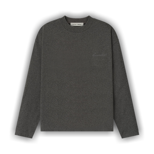 Fear of God Essentials Embroidered Classic Fit Long-Sleeve 'Charcoal Heather'