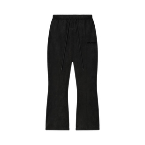 Fear of God Essentials Suede Fleece Flare Pants 'Vintage Black'