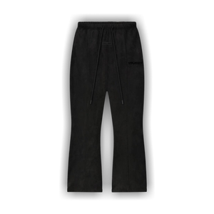 Fear of God Essentials Suede Fleece Flare Pants 'Vintage Black'