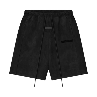 Fear of God Essentials Suede Fleece Relaxed Shorts 'Vintage Black'