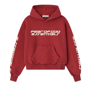 Fear of God Essentials Classic Hoodie 'Crimson'