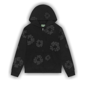 Denim Tears Mono Cotton Wreath Zip Hoodie 'Black'