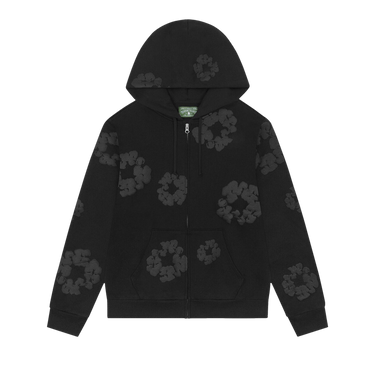 Denim Tears Mono Cotton Wreath Zip Hoodie 'Black'