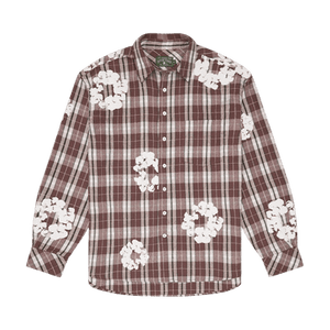 Denim Tears Cotton Wreath Flannel Shirt 'Brown Plaid'