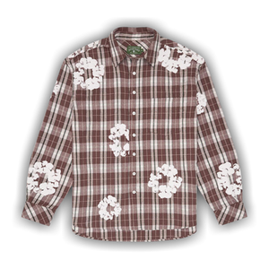 Denim Tears Cotton Wreath Flannel Shirt 'Brown Plaid'