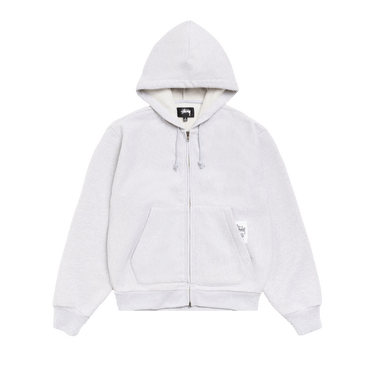 Stussy Patch Zip Knit Hoodie 'Ash Heather'